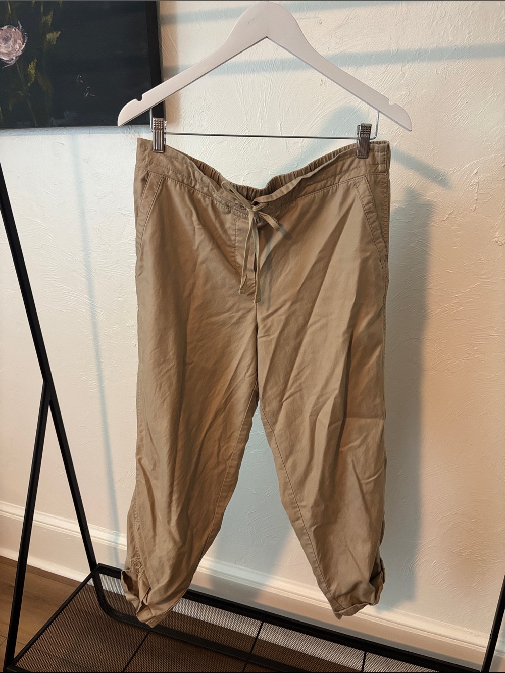 Talbots Women’s Khaki Drawstring Casual Trousers